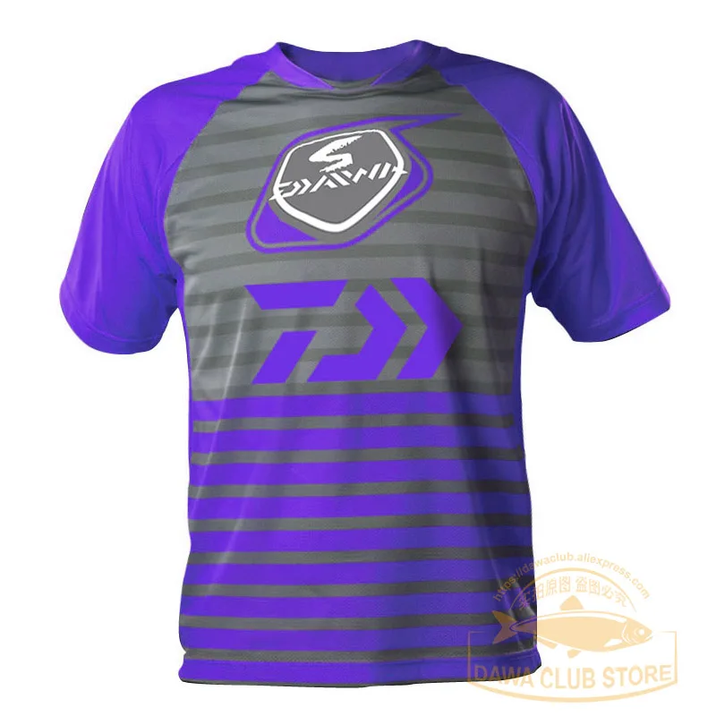 

2021 daiwa clothing Summer Fishing Shirt Short Sleeve Breathable Sports Thirt Fishing Clothing Print Fishing Jersey Quick-dry da