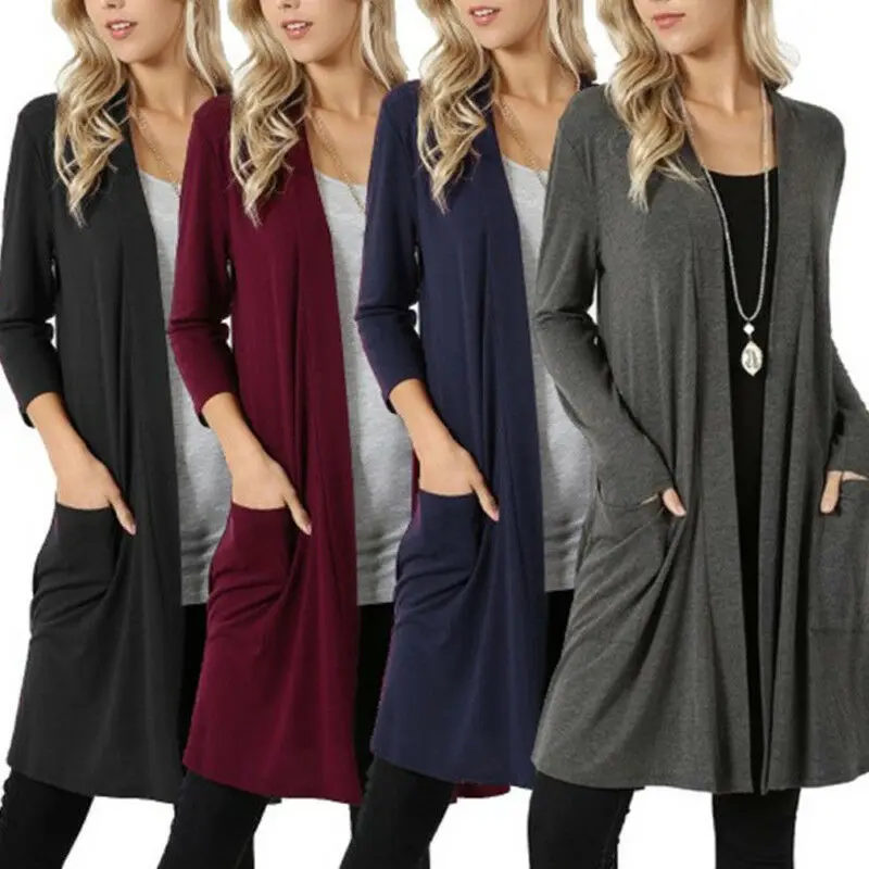 

Women Cardigan Jacket Long Sleeve Summer Outwear Loose Comfy Tops Warm Plus Size