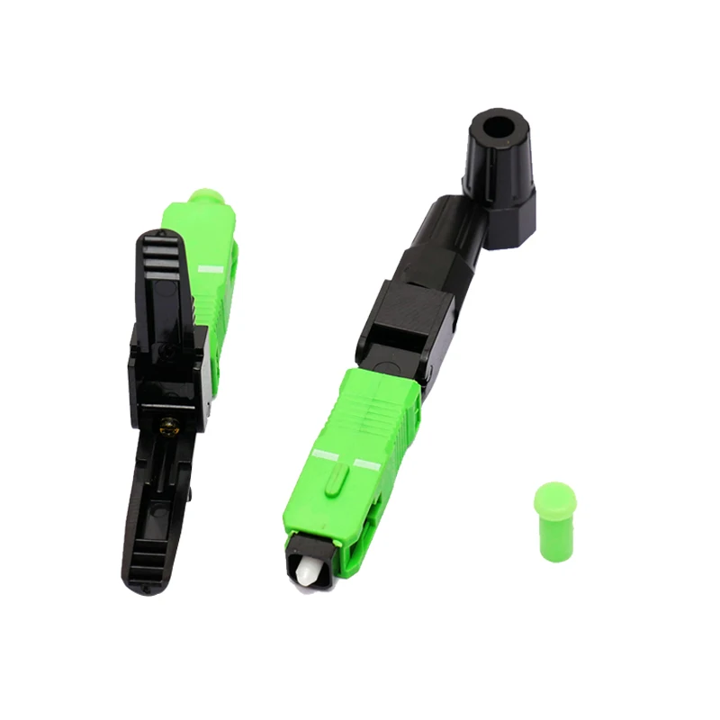 Free shipping 100Pcs/Lot ≤0.3dB 8802-TLC/3 60mm SC APC Single-Mode FTTH Fiber Optic SM Fast Connector SC/APC Quick-Connector