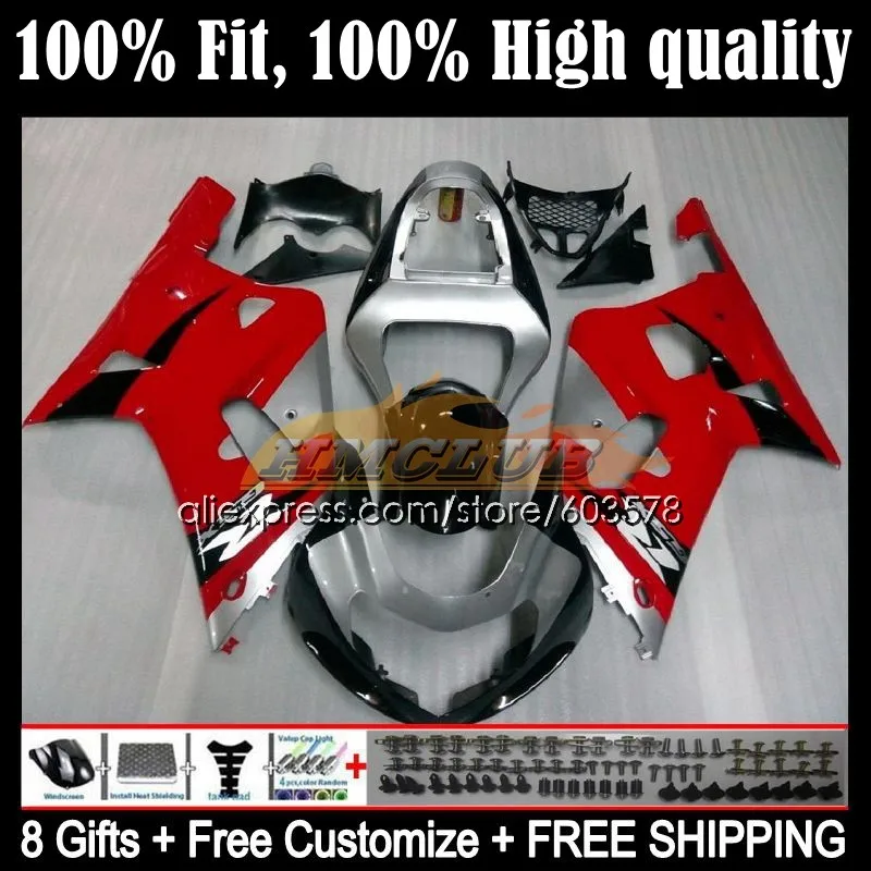 

Injection OEM For SUZUKI GSXR-600 K1 GSXR 600 750 GSXR-750 3CL.12 GSXR600 01 02 03 GSXR750 2001 2002 2003 Fairings Factory red