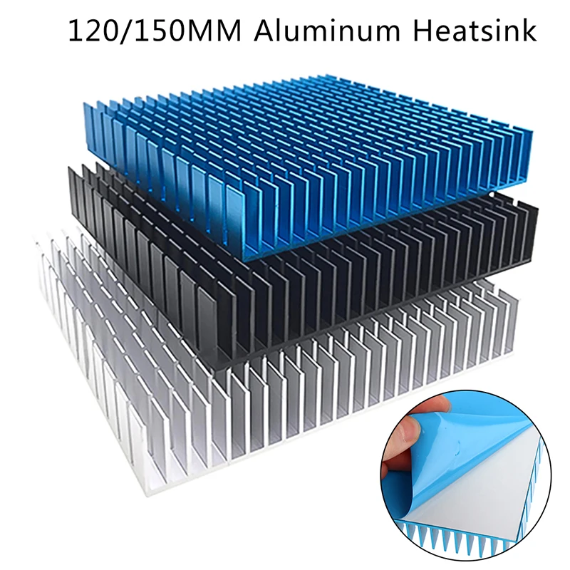 

Heating Panel Heat Sink Aluminum Heatsink CPU Power Amplifier Radiator 20*120*20mm/150*120*20mm