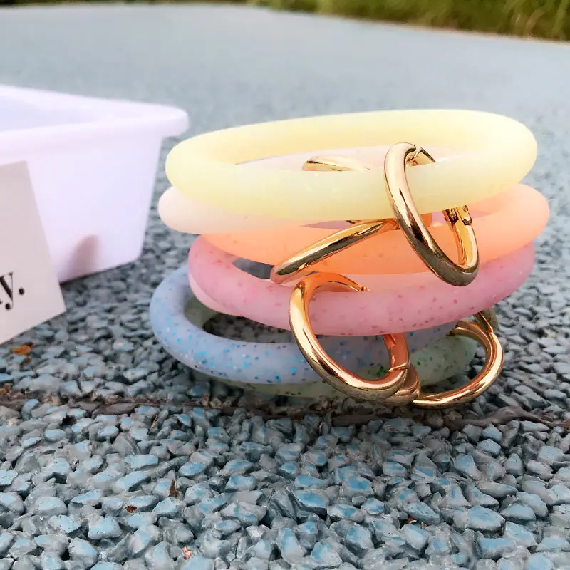 Силиконовый брелок для ключей с блестками женщин и девушек|Брелоки| |