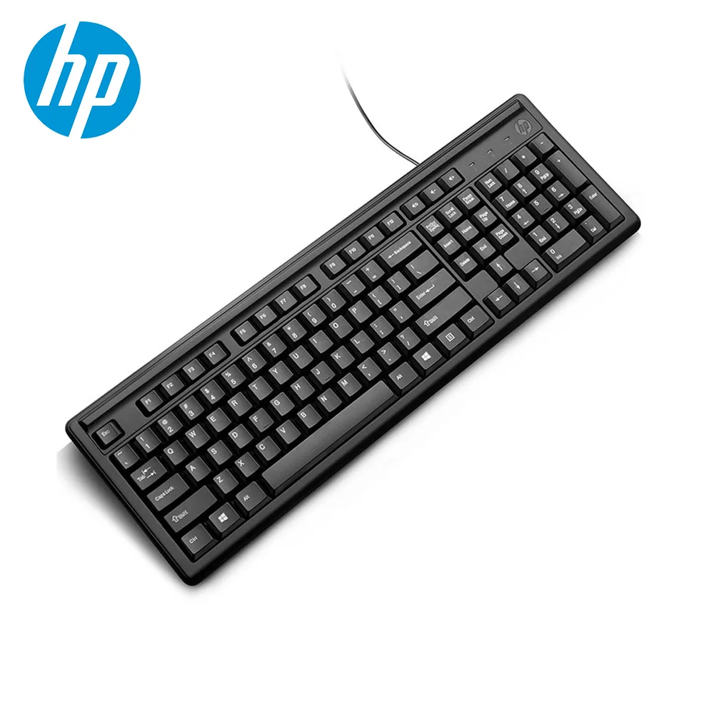 Hp K100 USB Проводная 109 клавиатура для компьютера Эргономичный дизайн офисная