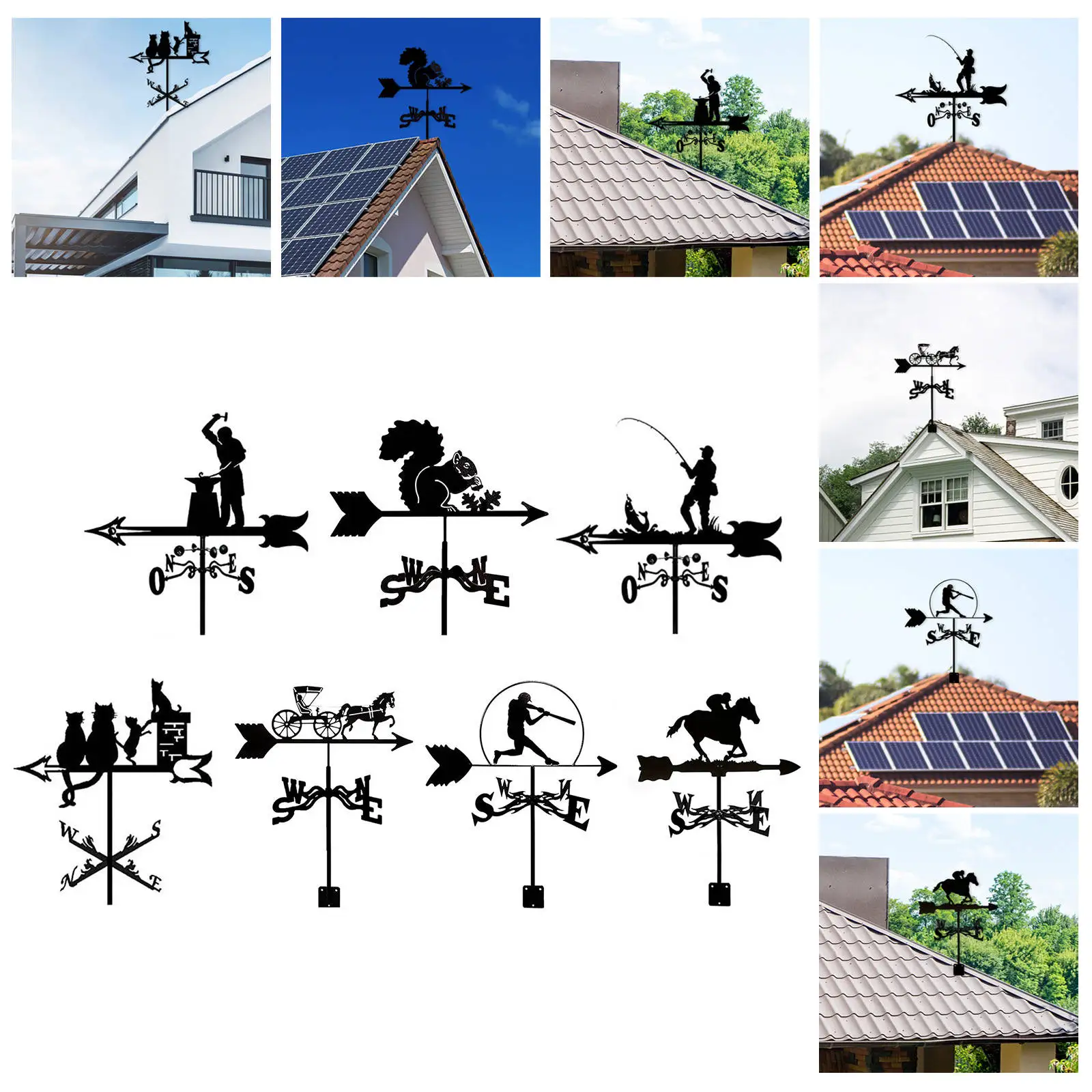 

Уличный Профессиональный измерительный инструмент в стиле ретро с индикатором направления ветра