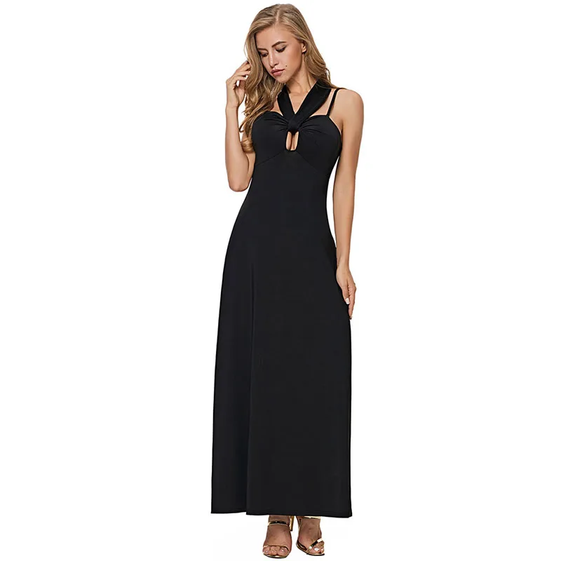 Evening Dress Long Elegant Party Gowns Chic Halter Sexy Sleeveless Empire Gown | Свадьбы и торжества