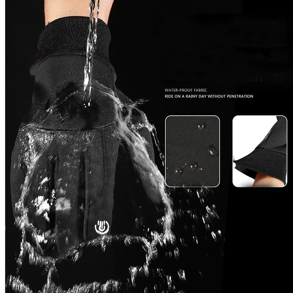 Теплые универсальные спортивные митенки Перчатки mtb из микрофибры зимние