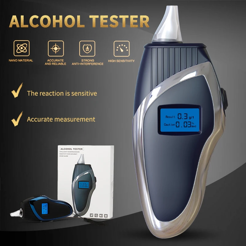 

1Pcs GREENWON Digital Alcohol Tester Breath Alcohol Tester Breathalyzer Breathalyser Alcohol Breath Tester Car Accessories