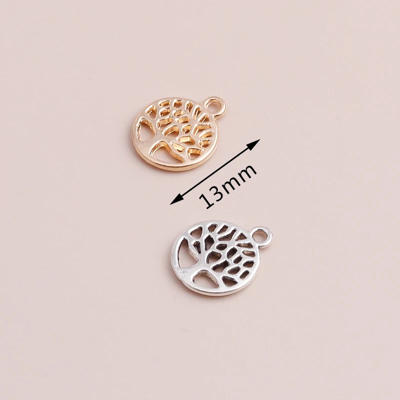Небольшие пустое Дерево жизни Подвески сделай сам 50 шт. винтажные ожерелья под