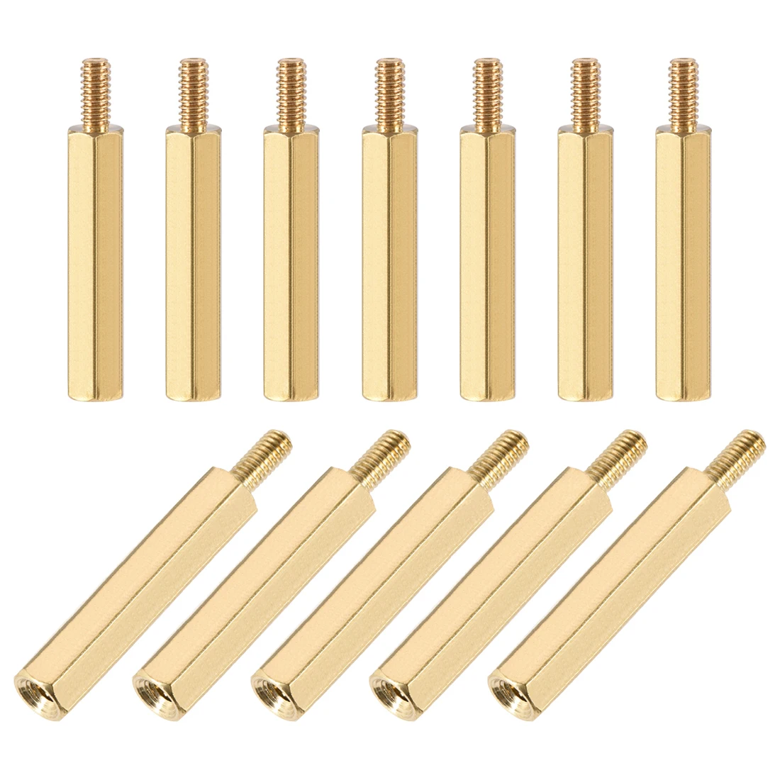 

uxcell 80pcs M2.5x25/30mm+6 mm Male to Female Hex Brass Spacer Standoff for the Industries of Communication Electronics, etc