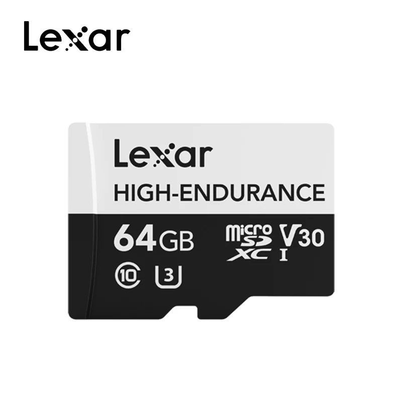 Lexar высокая выносливость Micro SD карта Макс 100 МБ/с./с карта памяти 32 Гб SDHC V10 64 Гб 128 ГБ SDXC V30 C10 Водонепроницаемая TF карта для 4K видео - Емкость: 64 ГБ