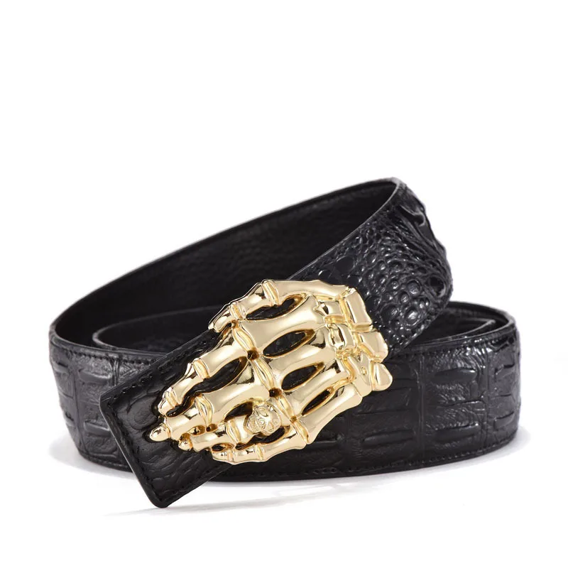 Мужские и женские кожаные ремни с крокодиловым узором роскошные брендовые