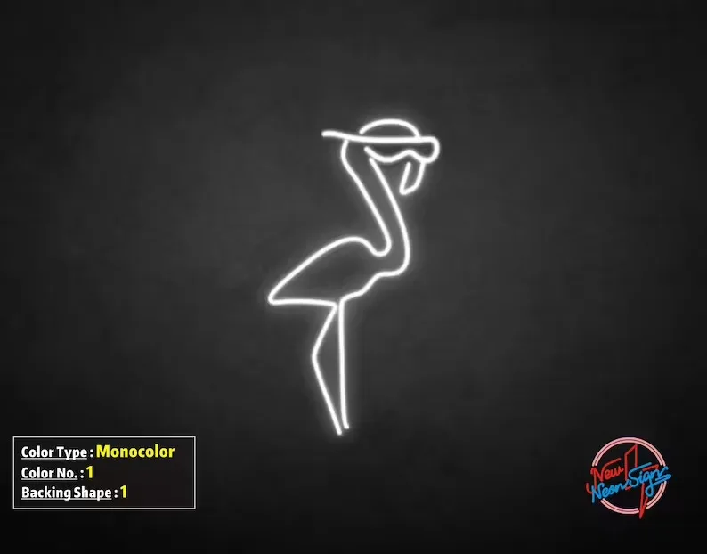 Неоновая светодиодная вывеска ручной работы с фламинго свадебная высветильник