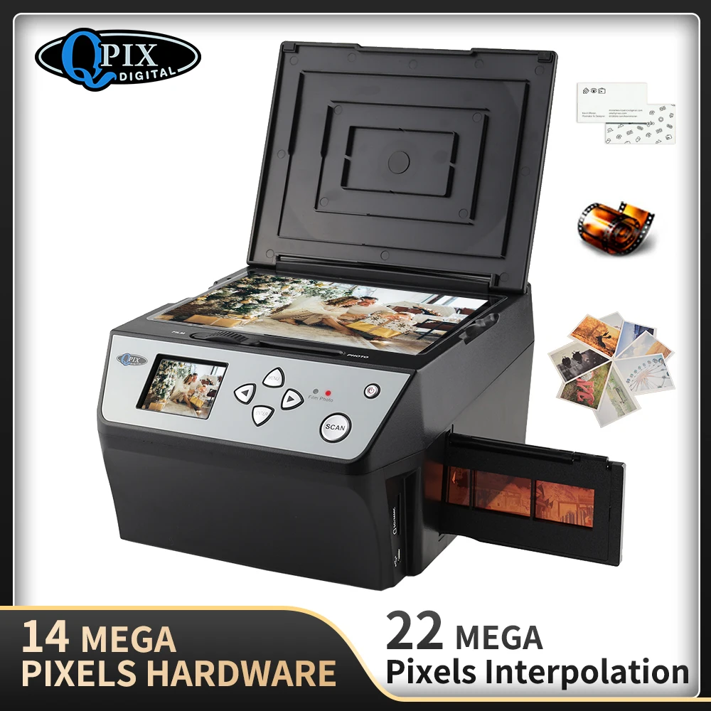 

4 in 1 COMBO 22 Mega Pixels Photo and Digital 35 mm Film Scanner 135 Negative Converter Photo Scanner Business Card Scanner