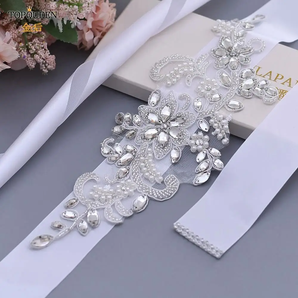 TOPQUEEN S74 Необычные ремни для женского платья украшенные бисером стразы аппликация