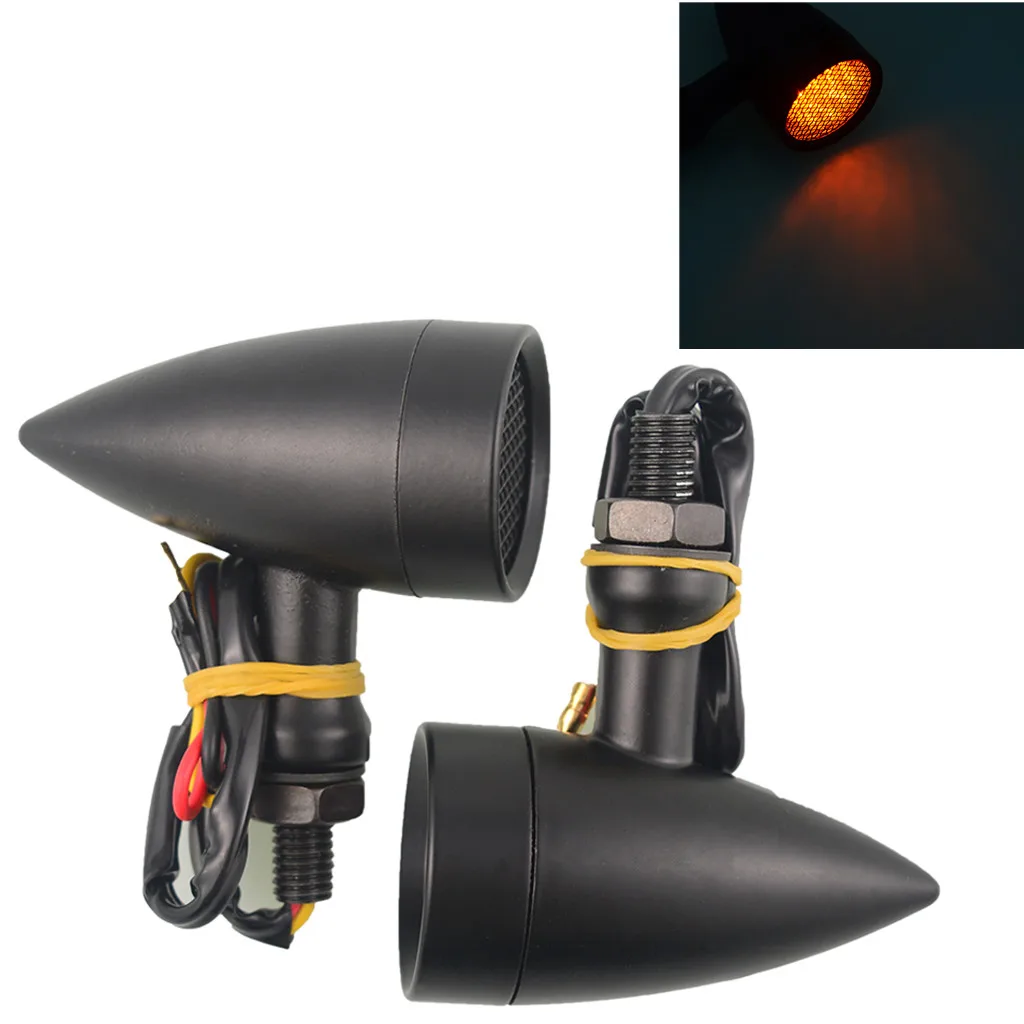 Универсальный мотоциклетный черный светодиодный стоп-сигнал в стиле ретро