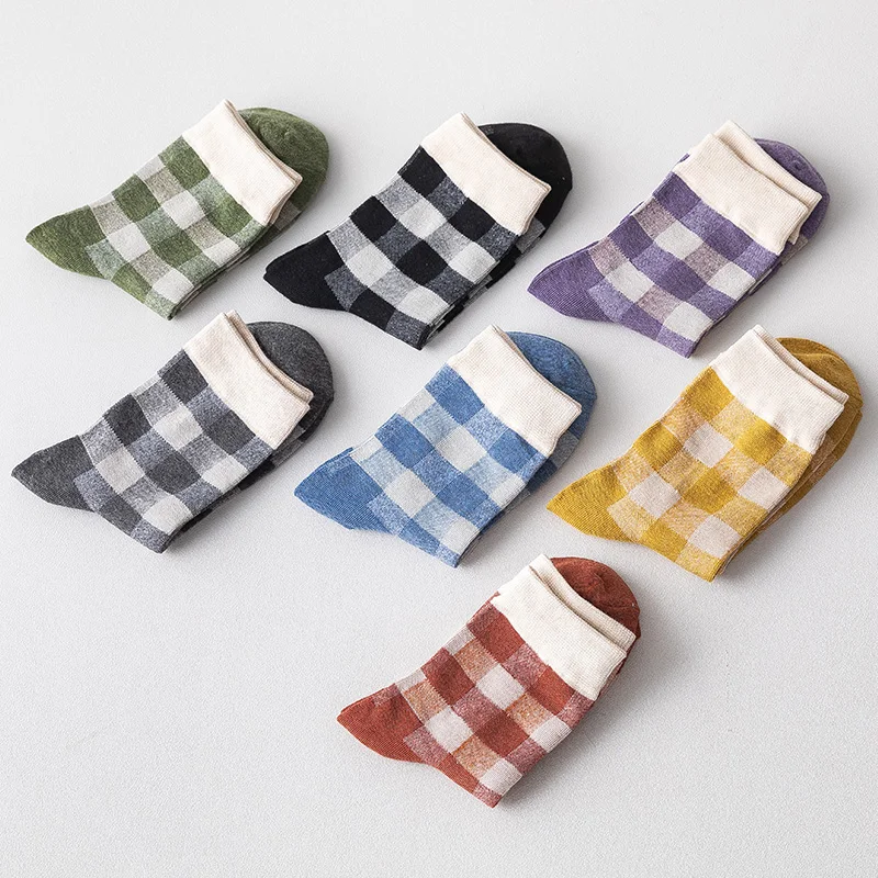CARTELO New Splicing Korean Pattern Women Socks Fashion Casual Sport Breathable Cotton Middle Tube Socks Middle Tube Socks