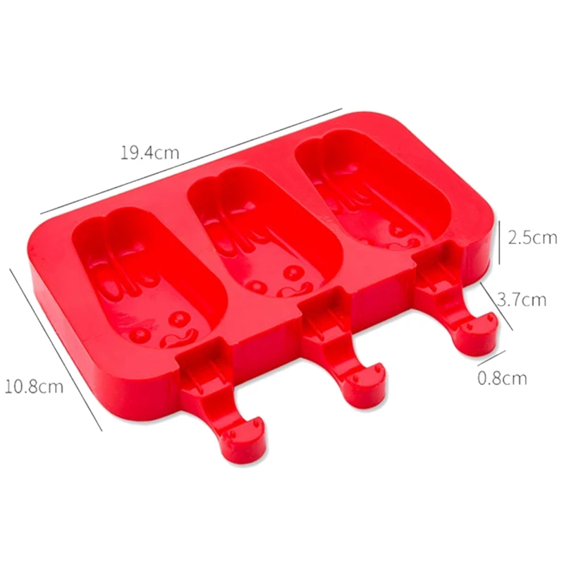 Домашние силиконовые формы для мороженого с крышкой палочка от 3x полости льда 100x