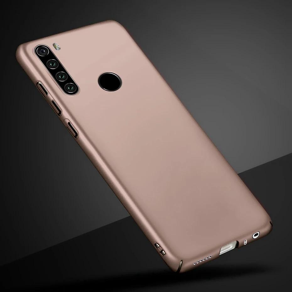 Rose Gold Для Xiaomi Redmi Примечание 8 чехол матовый Жесткий Пластик чехол для Xiaomi Redmi note 8 8t 8 pro на заднюю панель телефона чехол, Fundas Coque бампер - Цвет: Rose Gold