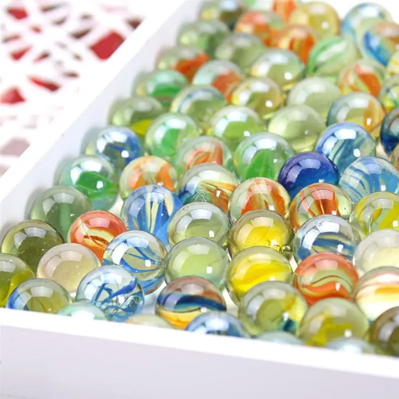 

100pcs Glass Ball Toy Fish Tank Glass Marbles Flower Pot Hydroponic Plant Decor