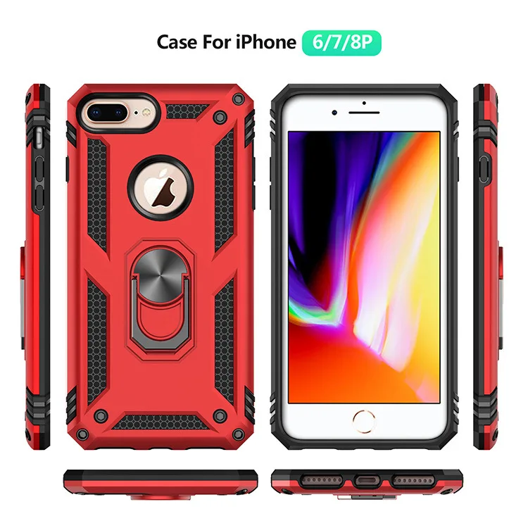 

Чехол с кольцом-держателем для Iphone X, Xr, Xs Max, 6, 7, 8, 6s Plus, армейский чехол для Apple 6, 7, 8 Plus, мобильный телефон