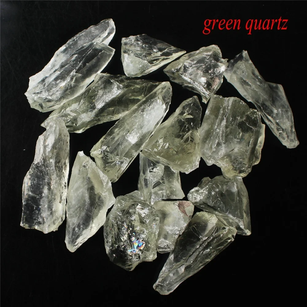 Green quartz 1 лот/100 г натуральный кристалл грубый камень научно-исследовательский образец минерала красочный кварцевый Целительный Декор рейки заживление - Цвет: Green quartz