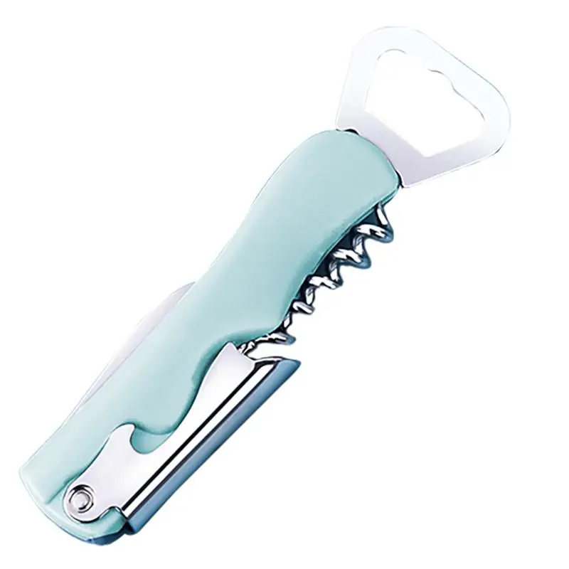 

Multifunction 4-In-1 Plastic Wine Opener Manual Beer Cap Opener Stainless Steel Wine Cap Openers Kitchen Bar Tools Accessories