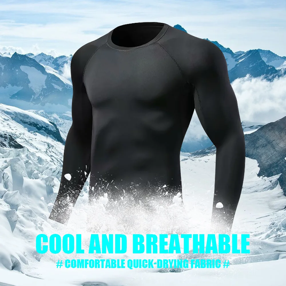 Autumn Compression and Quick Drying Men Sport Suit Polyester Running Clothes Joggers Training Fitness Gym Workout Set