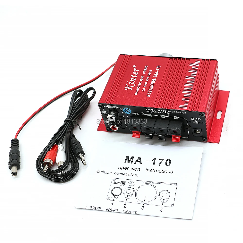 Игровой стереоусилитель MA 170 12 В 2 канала светодиодный Hi Fi мини усилитель для