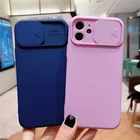 Защитный чехол для iPhone 12 Pro Max MiNi 11 Pro 8 7 6 Plus Xr Xs Max X SE 2020, однотонный простой чехол для объектива камеры