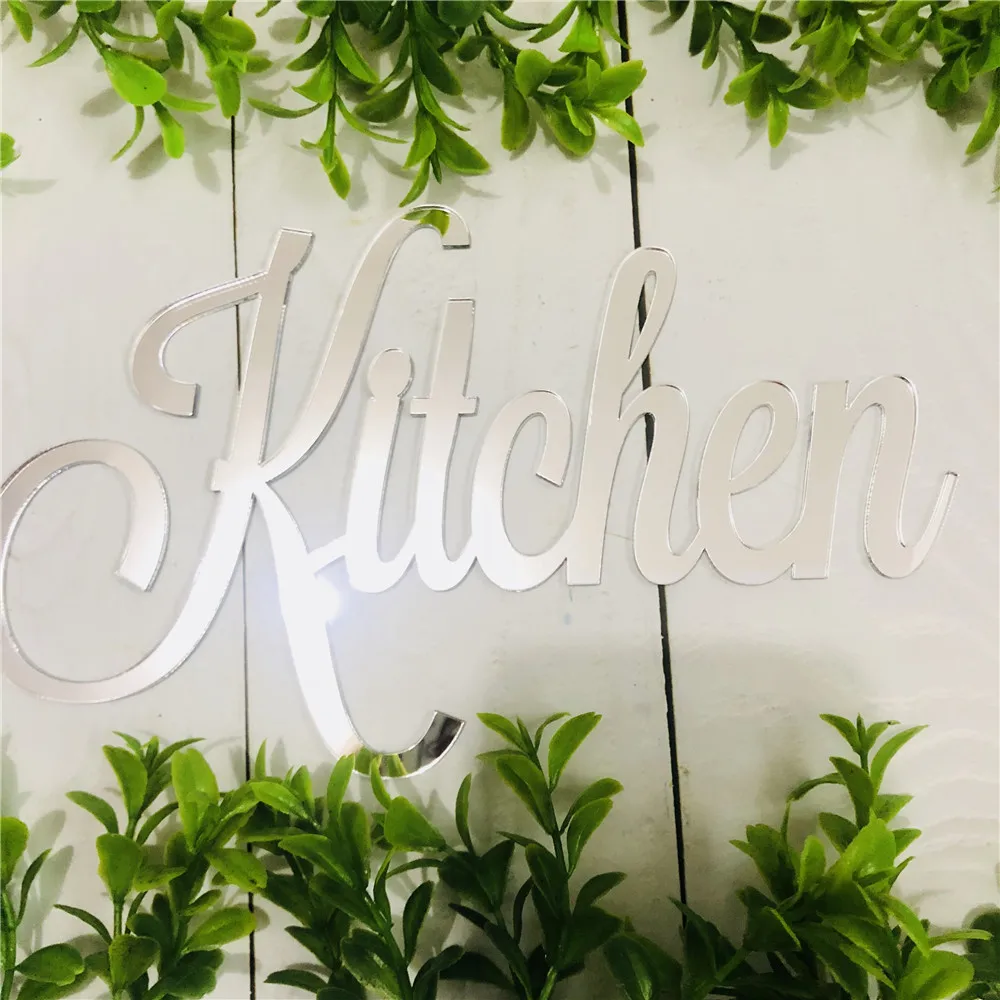 Зеркало серебряное акриловое на заказ Детское Имя Знак Персонализированные