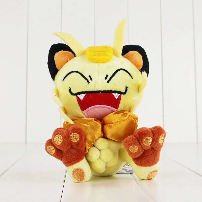 18cm Meowth A Аниме плюшевая игрушка для питомца Mew Meowth Ninetales Marowak Sandshrew Dartrix Flygon Magnemite xiaoth 'd мягкие куклы животных подарок для детей - Цвет: 18cm Meowth A
