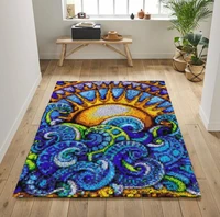 latch hook kits diy carpet rug sun plush wall tapestry kits crochet floor mat chunky yarn cushion hobby crafts