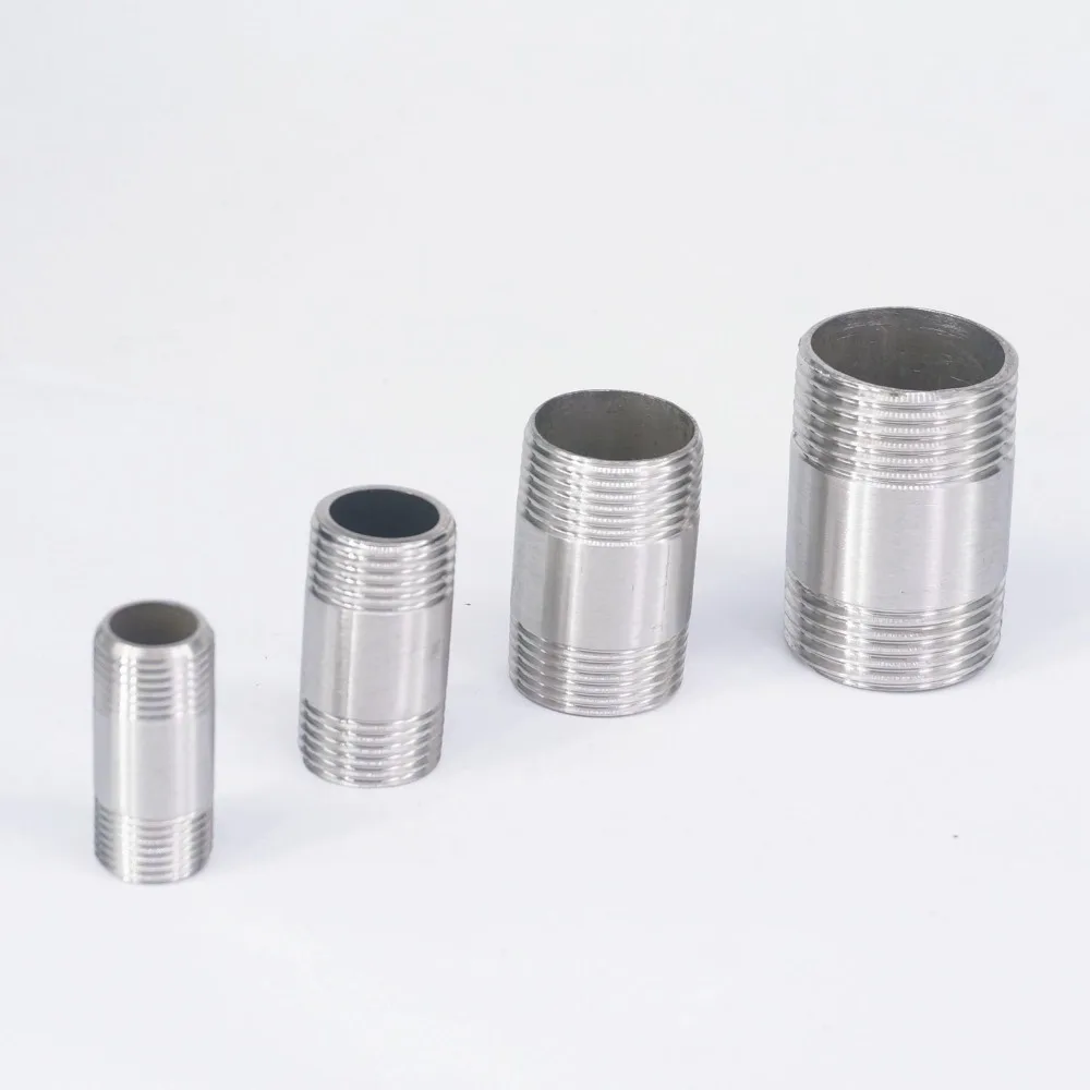 LOT2 1/" 1/2" 3/" BSPT мужской 304 из нержавеющей стали баррель ниппель фитинг соединитель муфта