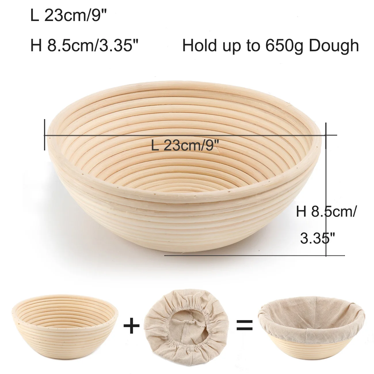 2 шт. круглая корзина для хлеба 9 дюймов |