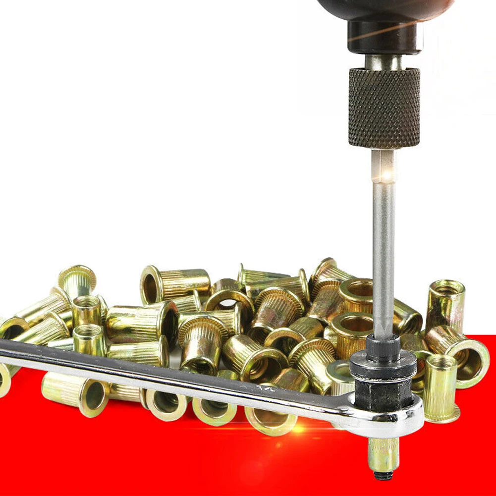 

109PCS Electric Rivet M3 Nuts Tool Kit Hand Hex Nut Manual W/Spanner Carbon Steel Nut Wrench Set