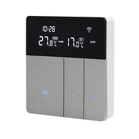 tuya wifi smart thermostat automatic adjustment home away mode phone remotes control compatible with alexa voice control