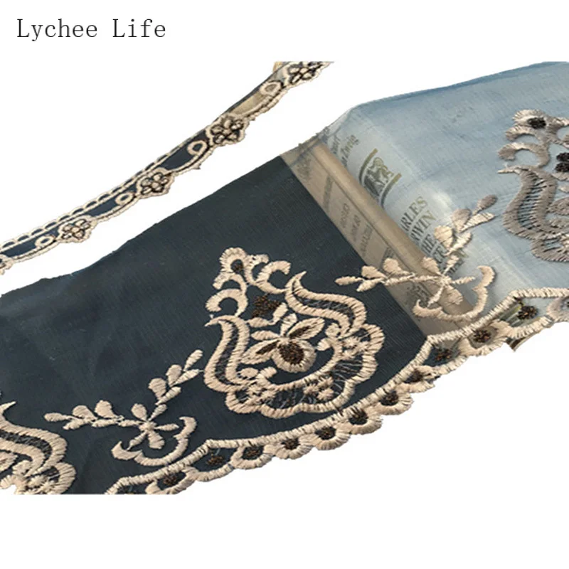 1 м кружевная лента для штор стола одежды украшения дома тесьма вышивка цветок