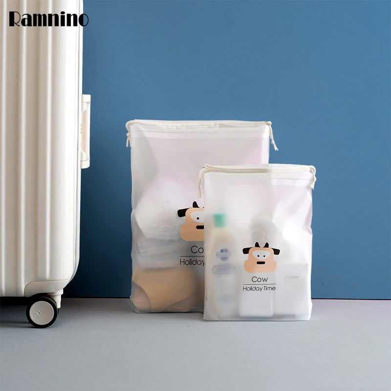 Модная прозрачная косметичка с рисунком из мультфильма дорожный кейс для