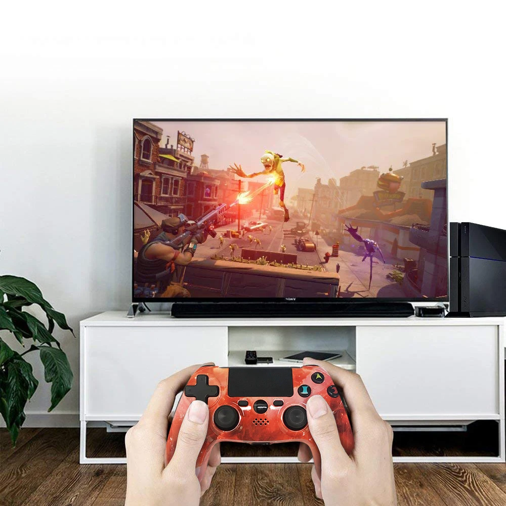 Контроллер K ISHAKO с поддержкой беспроводной связи Bluetooth 4.0 для игр на PlayStation 4 - Star Red (1 шт./2 шт.)