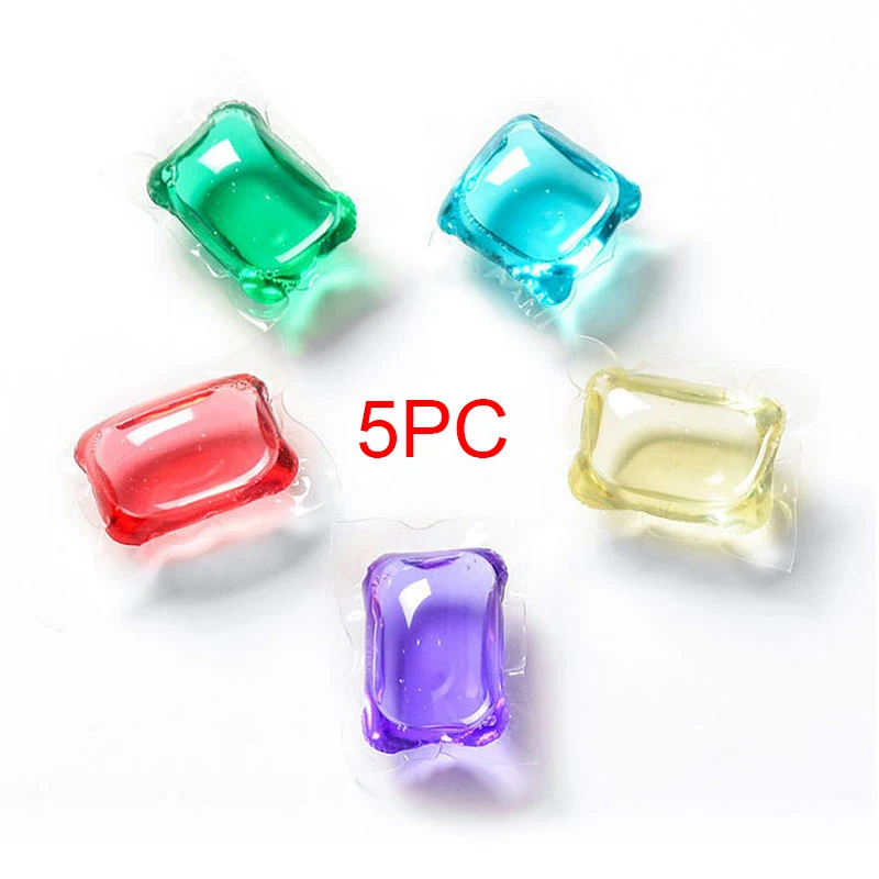 5PCS 1/5/10 шт красочный шарик для стирки гелевые бусины удивительный аромат антибактериальные Защитная одежда аромат жидкий стиральный шарики - Цвет: 5PCS