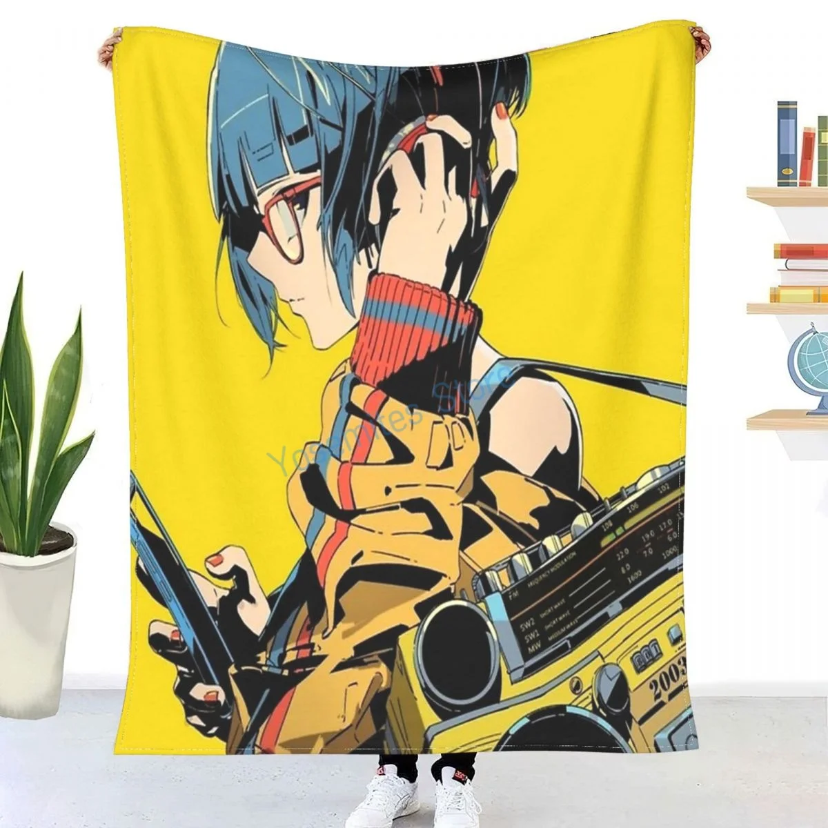

Jirou Cranking Up That Volume To Ignore Everybody Throw Blanket Winter flannel bedspreads, bed sheets, blankets on cars and