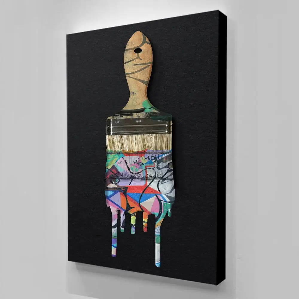 Настенный живописные холст картины стенная щетка Картина Декоративные плакаты с