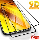 Защитное стекло 9D для Xiaomi Poco X3 NFC, 2 шт., защита экрана, закаленное стекло на Poco F3 M3 X3 Pro Pocox3 X3pro X3 nfc X 3, пленка