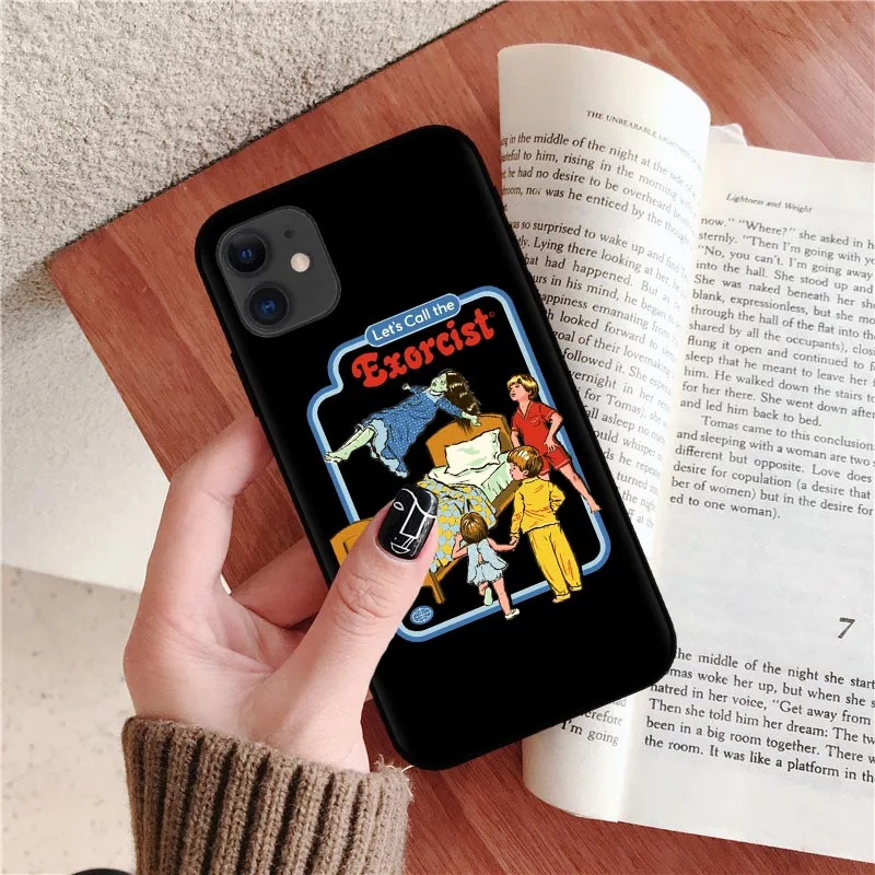T7938 Funny Halloween Satan Vintage Let's Summon Demons Graphic Black silicone Phone Case For iPhone XR X XS 11 Pro Max 8 7 6 6S Plus - Цвет: T7938