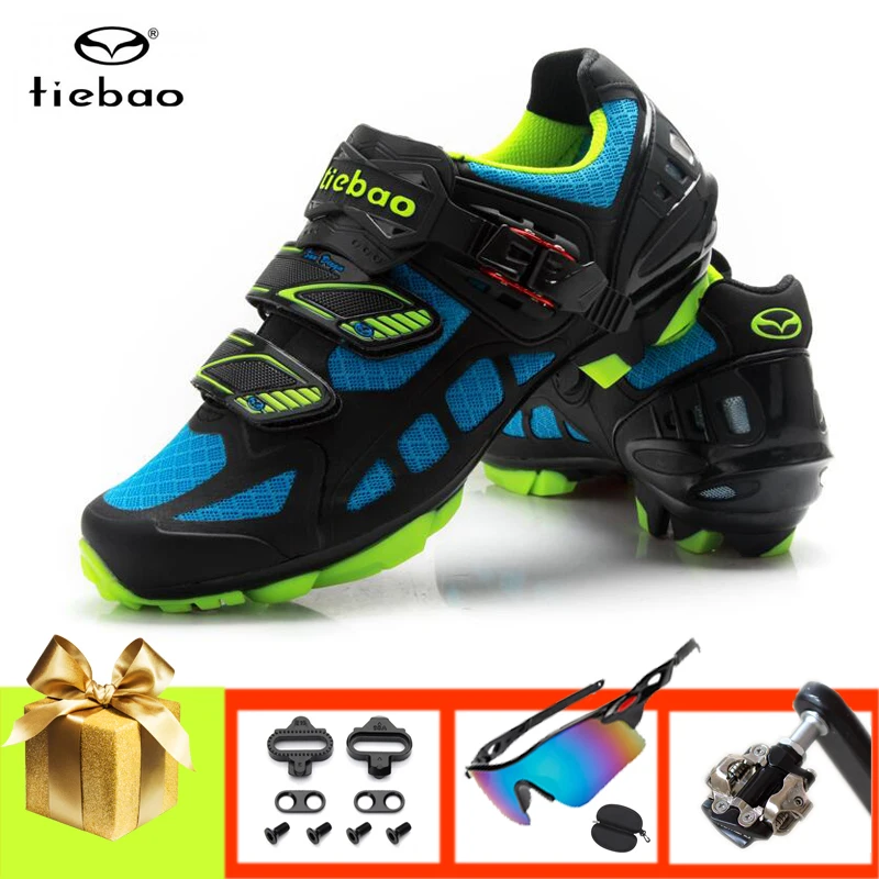 TIEBAO Athletic Cycling Shoes Add SPD Pedals Men Women Riding Bicycle Sneakers Self-locking Breathable Sapatilha Ciclismo Racing