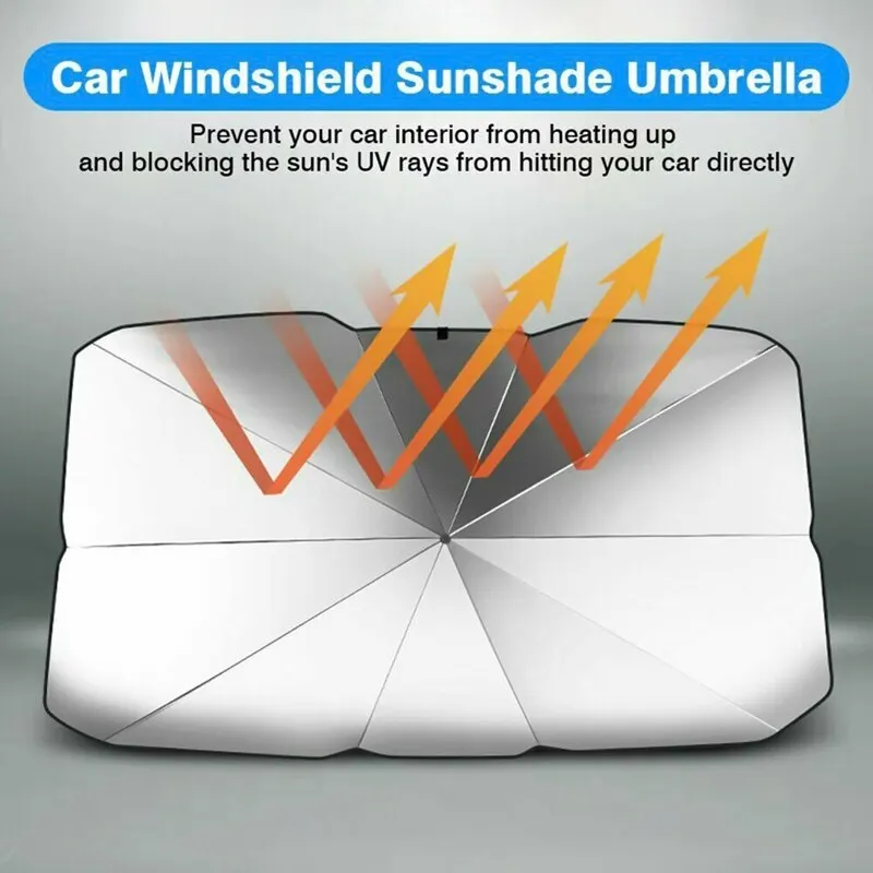 

Car Windshield Cover Auto Sunshade UV Protection On Sun Shield Universal Front Rear Interior Summer Shade Visor Accessories