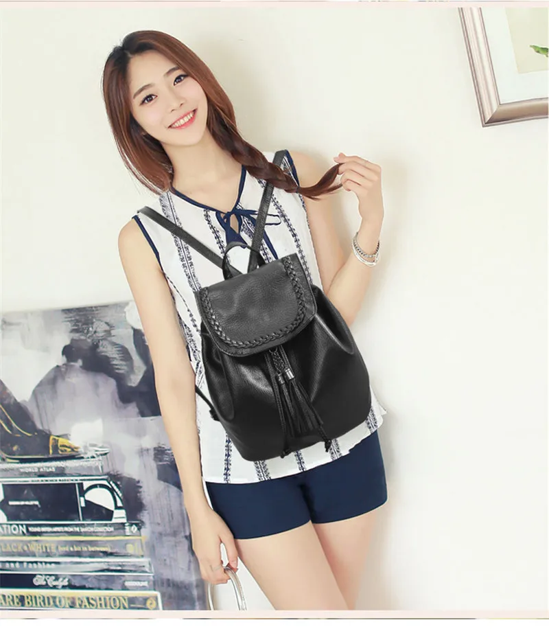 3 шт./компл. женская сумка-тоут из искусственной кожи одноцветные рюкзаки с