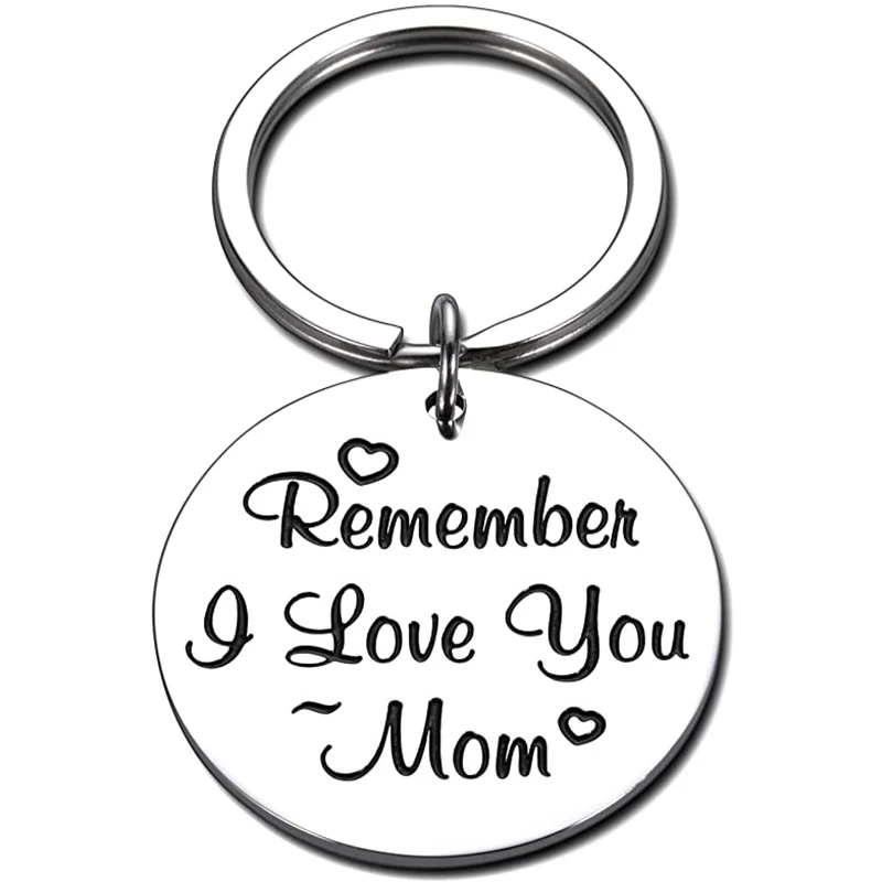 

Mothers Day Gifts Keychain for Mom From Daughter Son Remember I Love You Mom Birthday Gifts for Women Mommy Key Ring for Her