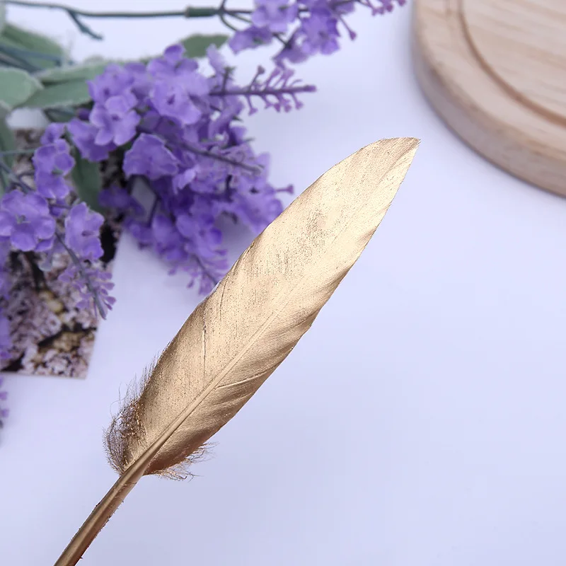 Золотые серебряные белые розовые гусиные перья 10 15 см/4 6 дюймов для поделок