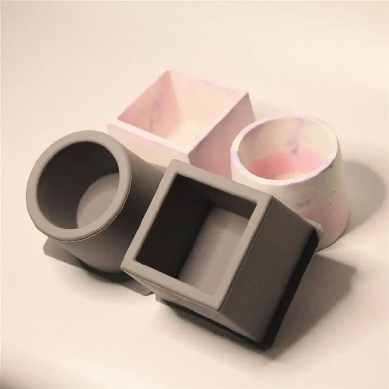 Diy гончарная глина форма для цемента горшок бетонного тротуара круглой формы и